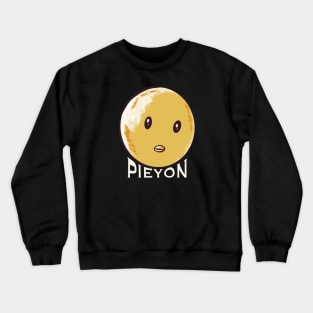 Oshi no Ko or My Star Anime Characters Pieyon the Chick Head Muscle Man with Aesthetic White Lettering in Yellow Crewneck Sweatshirt